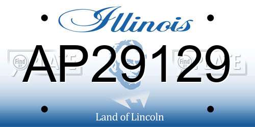 AP29129 Illinois License Plate