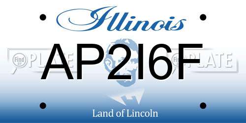 AP2I6F Illinois License Plate