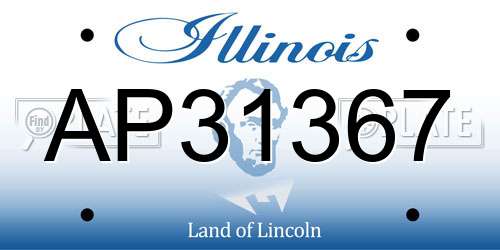 AP31367 Illinois License Plate