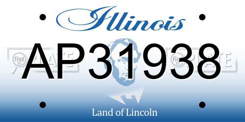 AP31938 Illinois License Plate
