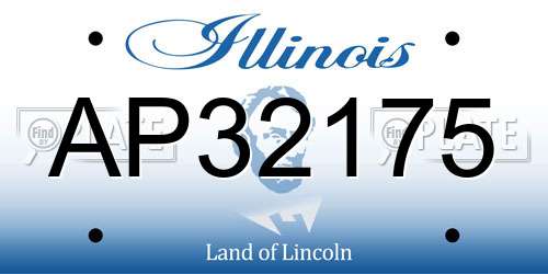 AP32175 Illinois License Plate