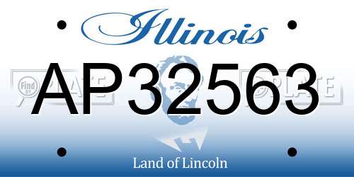 AP32563 Illinois License Plate