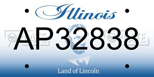 AP32838 Illinois License Plate