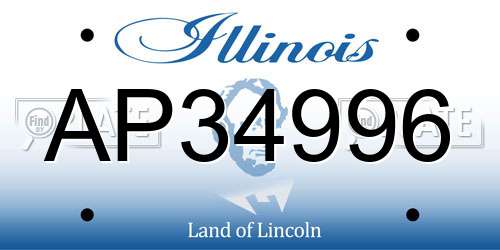 AP34996 Illinois License Plate
