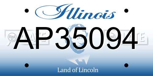 AP35094 Illinois License Plate