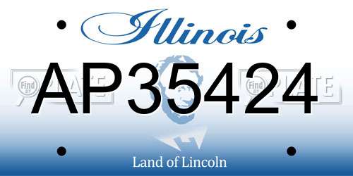 AP35424 Illinois License Plate