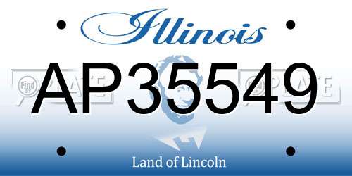AP35549 Illinois License Plate