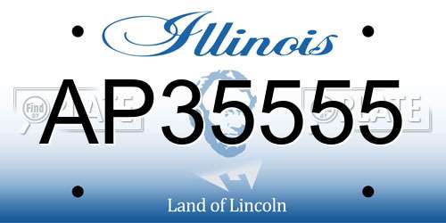 AP35555 Illinois License Plate