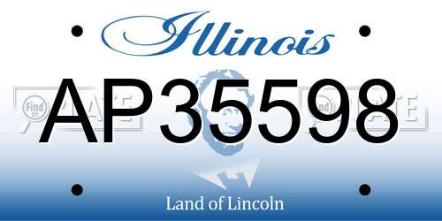 AP35598 Illinois License Plate