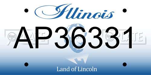 AP36331 Illinois License Plate