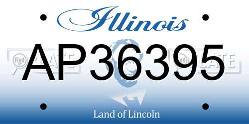 AP36395 Illinois License Plate