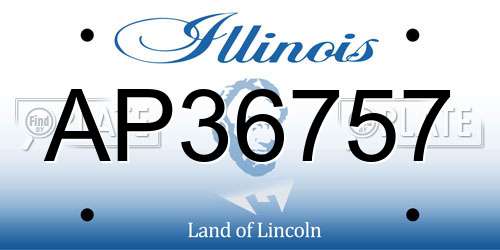 AP36757 Illinois License Plate