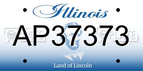 AP37373 Illinois License Plate