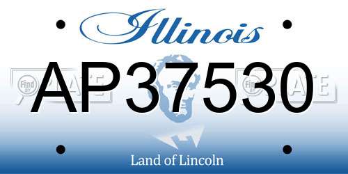 AP37530 Illinois License Plate