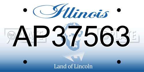 AP37563 Illinois License Plate