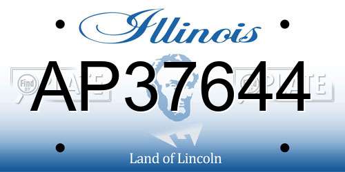 AP37644 Illinois License Plate