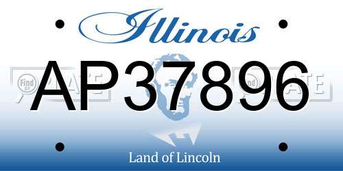 AP37896 Illinois License Plate