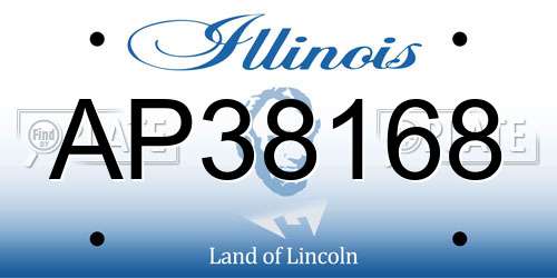 AP38168 Illinois License Plate