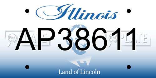 AP38611 Illinois License Plate