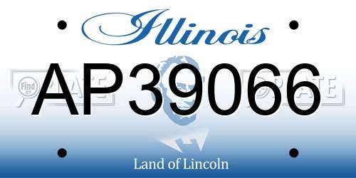AP39066 Illinois License Plate