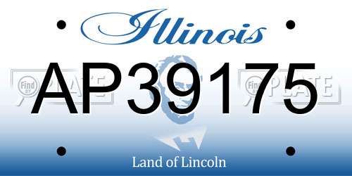 AP39175 Illinois License Plate
