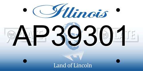 AP39301 Illinois License Plate