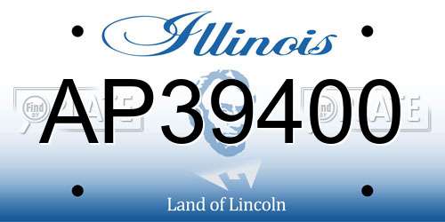 AP39400 Illinois License Plate