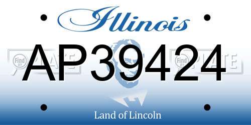 AP39424 Illinois License Plate