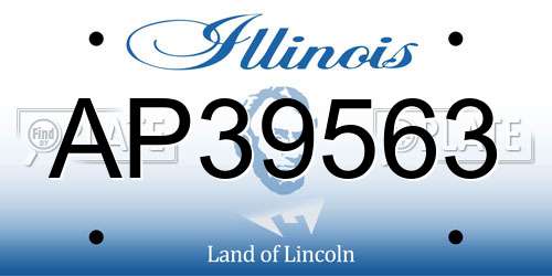 AP39563 Illinois License Plate