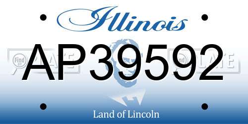 AP39592 Illinois License Plate
