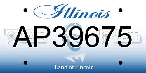 AP39675 Illinois License Plate