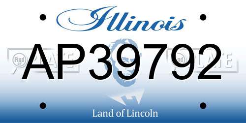 AP39792 Illinois License Plate