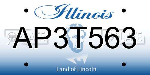 AP3T563 Illinois License Plate