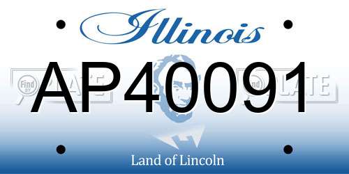 AP40091 Illinois License Plate
