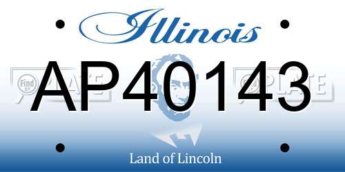 AP40143 Illinois License Plate