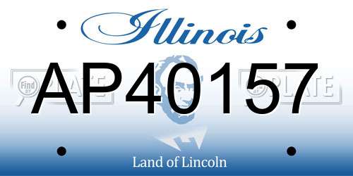 AP40157 Illinois License Plate