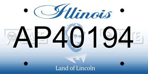 AP40194 Illinois License Plate