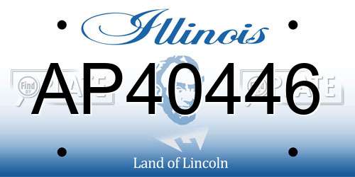 AP40446 Illinois License Plate