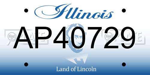 AP40729 Illinois License Plate