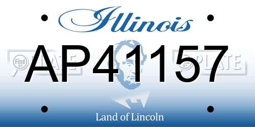 AP41157 Illinois License Plate