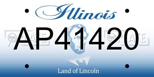 AP41420 Illinois License Plate