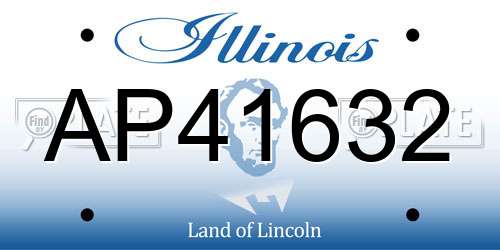 AP41632 Illinois License Plate