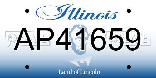 AP41659 Illinois License Plate