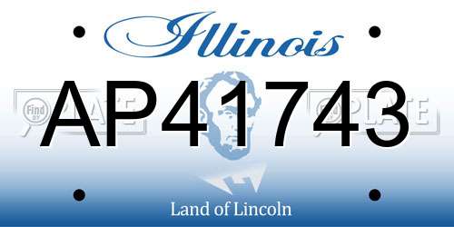 AP41743 Illinois License Plate