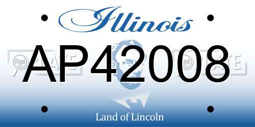 AP42008 Illinois License Plate
