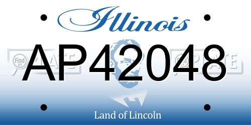 AP42048 Illinois License Plate