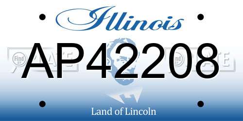 AP42208 Illinois License Plate