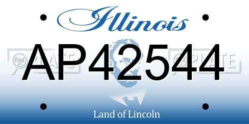 AP42544 Illinois License Plate