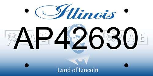 AP42630 Illinois License Plate