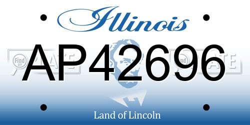 AP42696 Illinois License Plate